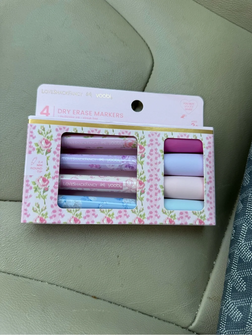 LoveShackFancy x Yoobi Floral Dry Erase Markers - Pastel Set